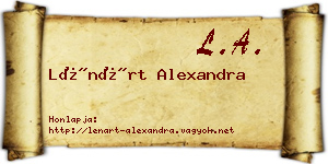 Lénárt Alexandra névjegykártya